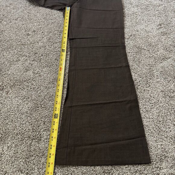 THE LIMITED Brown Wool Mohair Mid Rise Wide Flare Leg Dress Pants Size 10 NWT - Picture 7 of 9